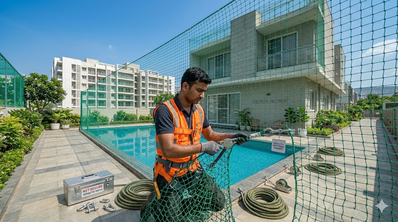Swimming Pool Safety Nets installation