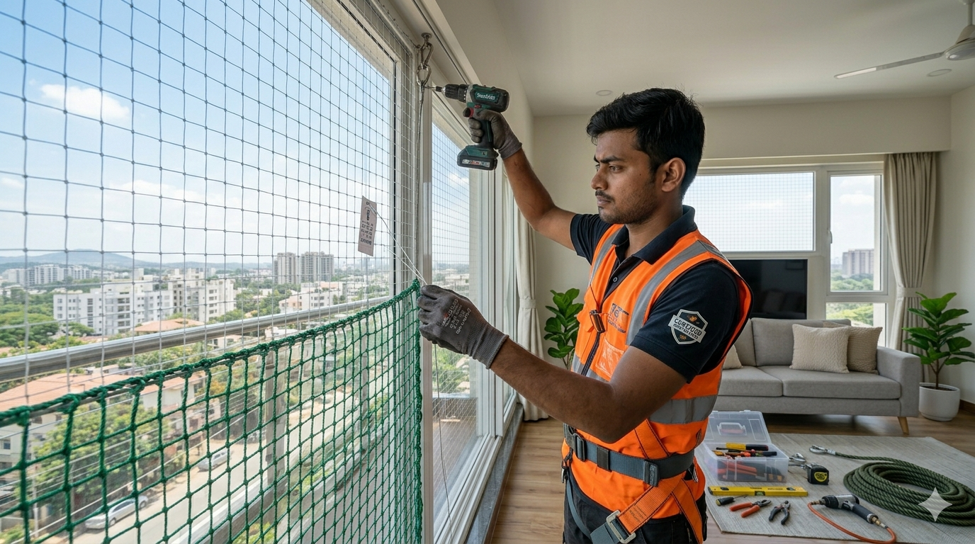 Window Safety Nets detail